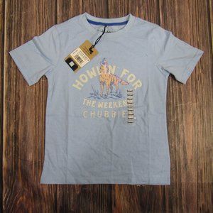 Chubbies NEW NWT Youth Small SS Tee T Shirt Blue Howling For The Weekend